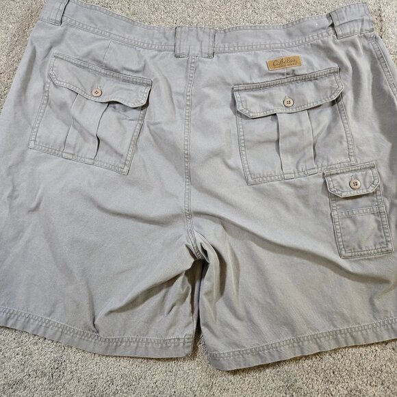 Cabelas Shorts Men‎ 46 Gray Cargo 7 Pocket Hiker 100% Cotton Duck Fabric 46x8 - Picture 4 of 11
